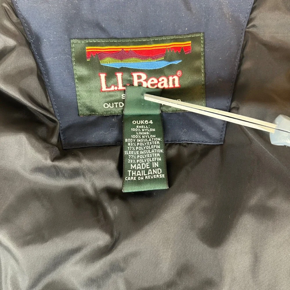 NWT‎ LL Bean Winter Parka Mens Small Navy Thinsulate LiteLoft Teflon HT Jacket